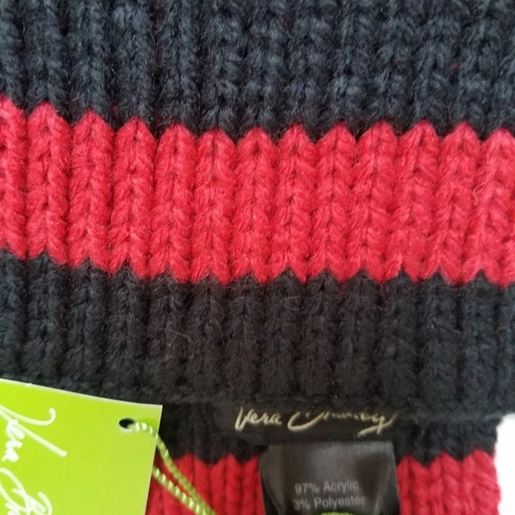 Vera Bradley Striped Knit Scarf Bittersweet Pattern NWT Retail $58 - Picture 4 of 4